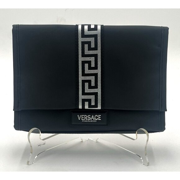 Versace Fragrance Pouch Travel Clutch Small Size Bag in Black Color New - Picture 1 of 2